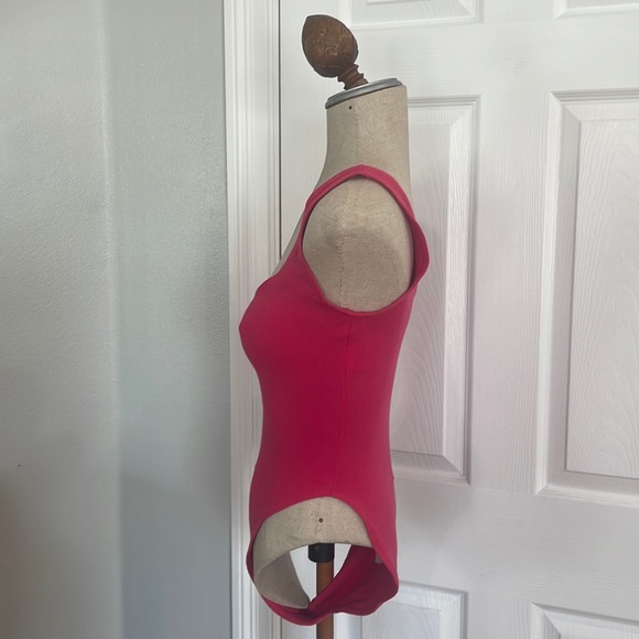 Vintage 1980’s Marika leotard high cut bright pink fuchsia workout womens size M - Picture 4 of 8